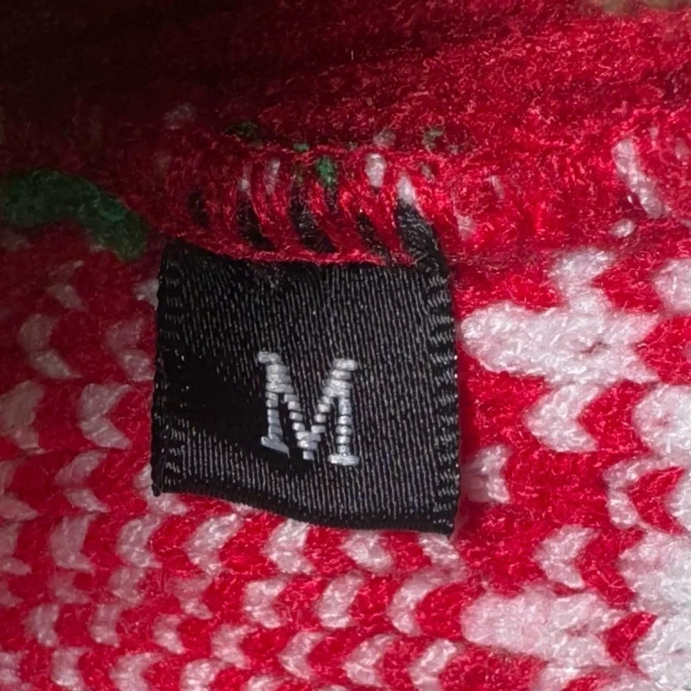 Festive Snowman Dog Sweater Medium 7x13 Red Green Holiday Knit Pet Outfit